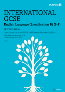 Pearson Edexcel International GCSE English B specification